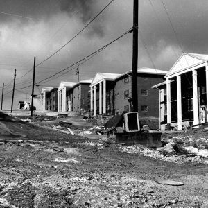 01-25-1969 Looking W off SR13 S of Mansfield. Urban erosion caused by removal of vegetation on sloping land (photo R.Mills) #2-website