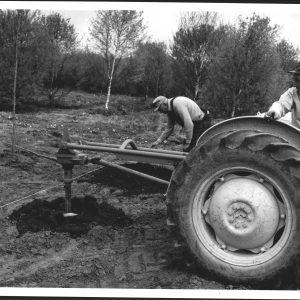 04-29-1967 Noah Fraley & Charles Varner preparing to plant a shade tree at Wade & Gatton Nursery-0001
