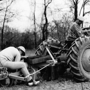 05-07-1972 Mr. & Mrs. Harry Ferguson planting Christmas trees at 42 inch spacing-website