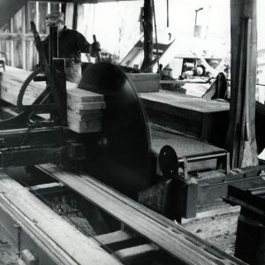 05-14-1973 Ray Myers shown as he operates his saw one man sawmill-0001