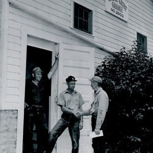 06-28-1962 LtoR- Chester Jones, Dist Supt, in Marsh Run#2 Watershed,Lowell Stranch,Chm,Roscoe Major, Vice Chmn-website