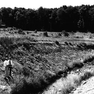 07-15-1975 R. Mills and Hickox examine an erosion problem on drainage ditch on Tappan property-website