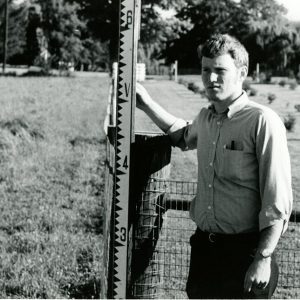 08-10-1972 Dorian McKinney shown at the Wm. Enderby Farm during the pond survery operation-website
