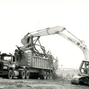 1990 Tornado clean-up Hauling debris to tire pit#2-website