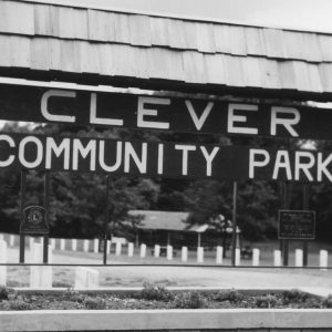 Clever Community Park sign .Photo by Robert Mills