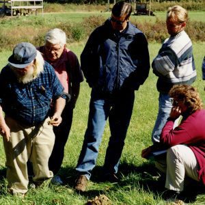 Doc Redmond at the Soil Pit at the Sanitarian workshop at Richland Fish & Game