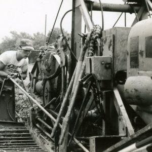 Gary Ramsy at controls of Machine. Photo by Robert Mills