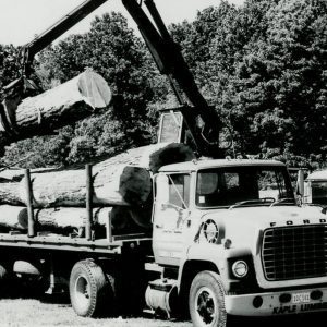 Log Being Loaded onto Truck (photo by Robert Mills)-001