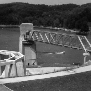 Looking at Pleasant Hill Lake lake at the dam site.Photo by Robert Mills