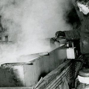 Making Maple Syrup-Woman Skimming Syrup (photo by Robert Mills)-012