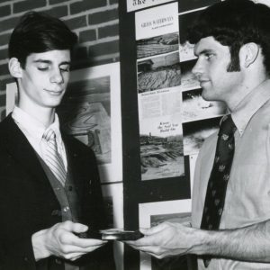 Student receiving award at Science Fair(Photo by Robert Mills)