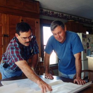 Tim Brandt reviewing plans #1-0001