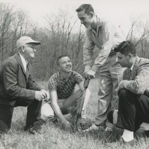 Four Men Planting a Tree