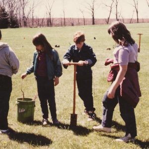 Children Planting Trees