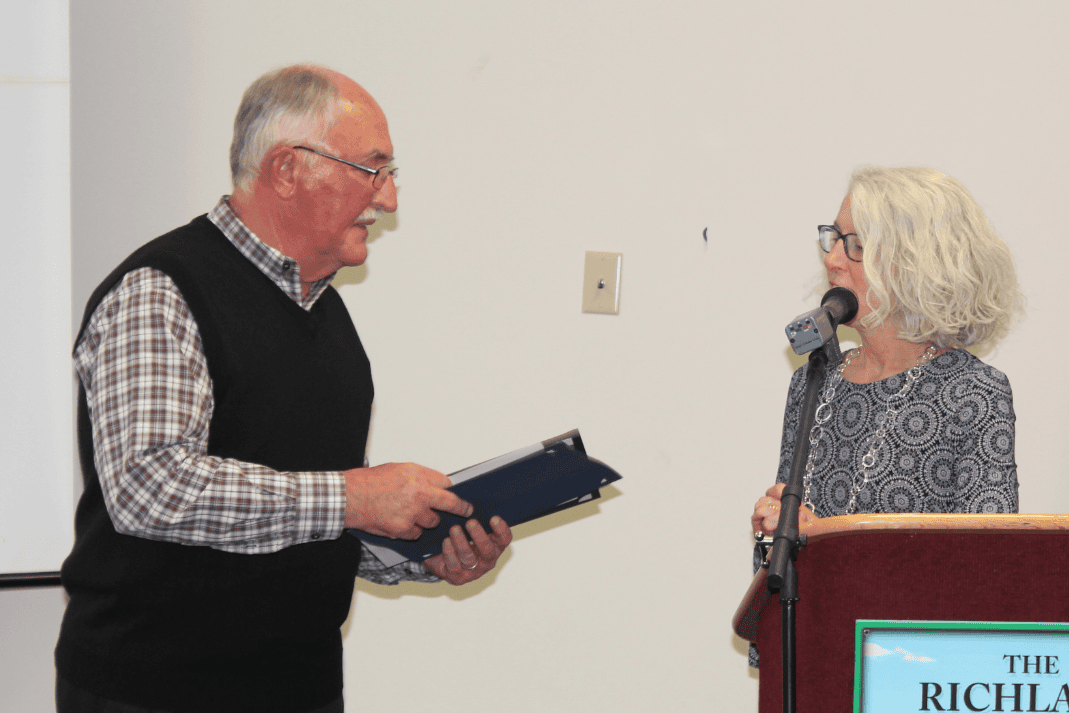 Meinzer, Mark Volunteer of Year and Sutter, Theresa (Richland SWCD Community Relations Coordinator)