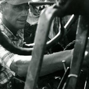 Leonard Kreitemeyer, Drainage Contractor, at work with his ditching Machine