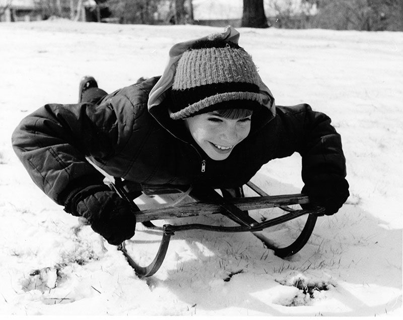 March 5, 1972
Tod Mills enjoys sliding down a hill
Photo ID#: PL84