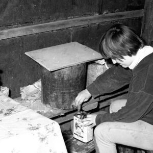 March 18, 1968 Cindy Benson at Harry Benson maple sugar camp