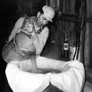 March 30, 1965 Dave Culler pouring sap