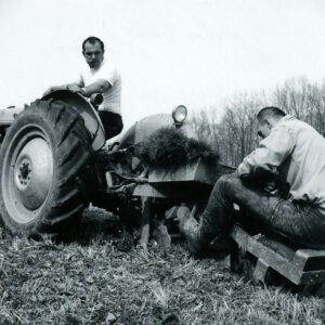 April 13, 1969 Bill Rinehart and John Bo Ramsey Using a Tree Planter to Plant Trees