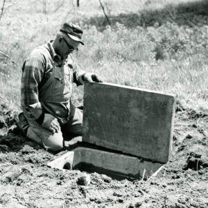 May 18, 1972 Robert Kissie with spring development silt trap