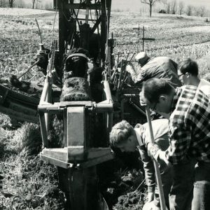 May 20, 1966 Harold Company, Tile Installation Contractor, at Crestview Vocational Agriculture Farm. Students supervised by instructor William Leming and John Sherrick