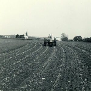 May 24, 1965. Man on a tractor in a field.