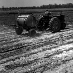 May 27, 1967 Kenneth Putt on a Farm Tractor with Liquid Fertilizer