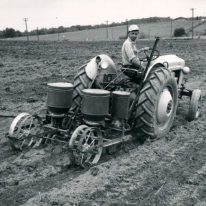 June 4, 1963 Jay Kisling, minimum tillage wheel track.