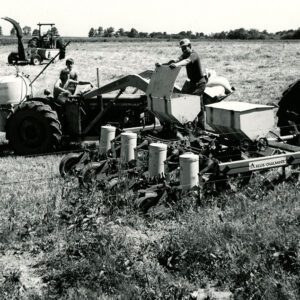 June 14, 1973 Dale Cook and No-till corn planter on sod.
