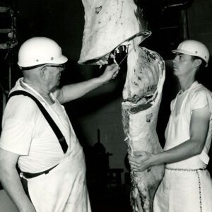 June 25, 1971 B&B Slaughter. Levi Egley and George Reynolds at Emmett Bond’s Slaughter Plant.