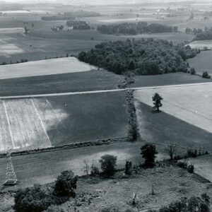 June 28, 1962 Marsh Run Looking Southwest Upstream, Vernon Township, Crawford County. Horizontal Road is State Route 39. The Lower Left Corner is Baker Road._Horizontal_road_is_S.R.__39._Baker_Rd_in_lower_left_corner