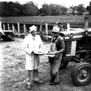 June 28, 1976. Robert Kissel and Dean Swigart. Dairy manure storage facility.