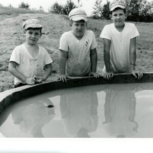 August 8, 1968 A new spring development at the D. George Miller Farm. Sons: Jerry, Joe, Jim Miller. Harold Company contractor.