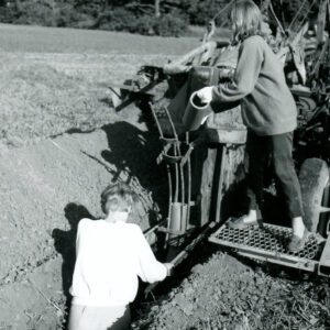 August 11, 1967 Janet (15) and Linda (13) Krietmeyer Tile Drainage Installation