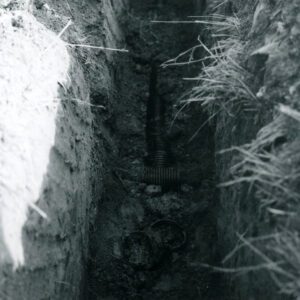 August 18, 1970 Roger Follen Installing Drainage Tile at the Forbes Farm