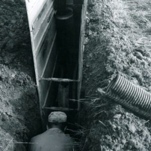 August 18, 1970 Warren Brown at the Forbes Farm Installing Drainage Tile