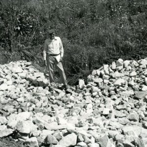 September 10, 1977 Rip Rap Final Check at Leonard Kreitemeyer Farm by SCS Technician Dean Swigart