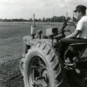 September 26, 1966 Delvin Rader Crossing a Newly Seeded Grass Waterway