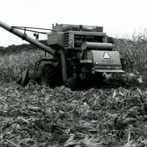 October 19, 1980 Brendon Finnegan Farm, Sharon Township, harvesting No-till corn.