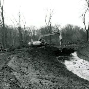 October 31, 1974. Open ditch enlargement at the John Barcroft Farm under contract with Carl Smith of Shiloh.